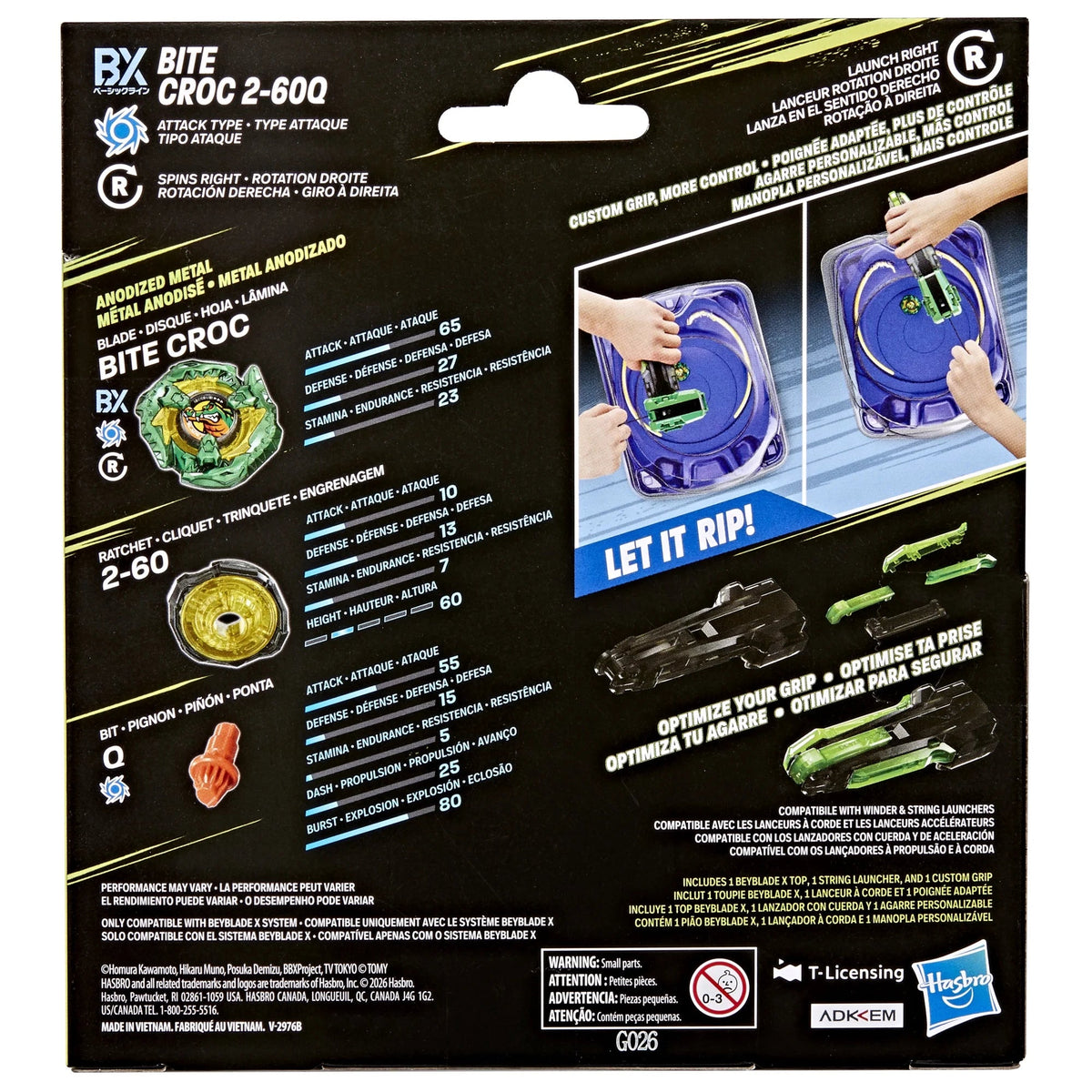 Bite Croc 2-60Q top and Deluxe String Launcher