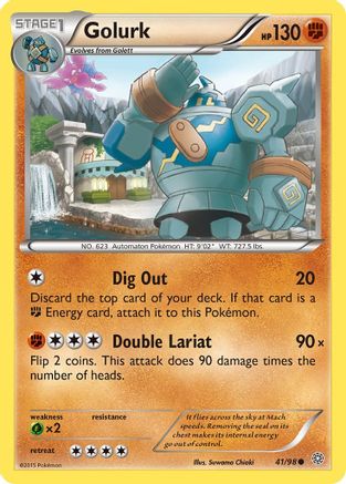 Golurk (41) 41/98 - XY Ancient Origins Reverse Holofoil
