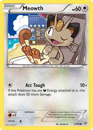 Meowth 61/98 - XY Ancient Origins Reverse Holofoil