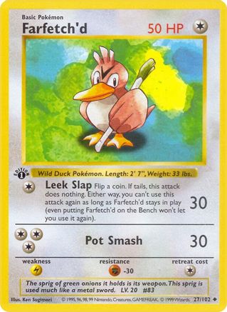 Farfetch'd 27 - Base Set Shadowless
