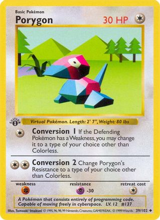 Porygon 39 - Base Set Shadowless
