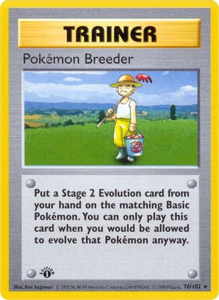 Pokemon Breeder - Base Set Shadowless Unlimited