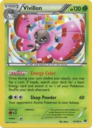 Vivillon 15/162 - XY BREAKthrough Reverse Holofoil