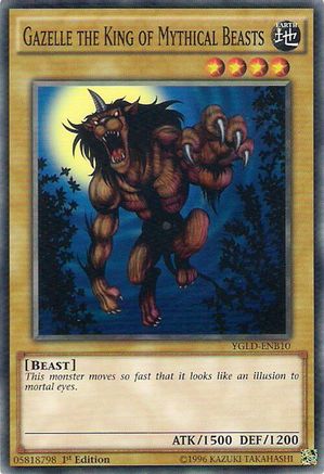 Gazelle the King of Mythical Beasts (YGLD-ENB10) - King of Games: Yugi's Legendary Decks Unlimited