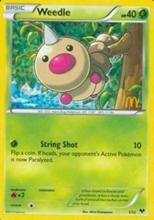 Weedle - 1/12/12 - McDonalds Promos 2014 Holofoil