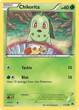 Chikorita 1/122 - XY BREAKpoint Reverse Holofoil