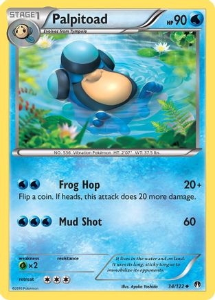 Palpitoad 34/122 - XY BREAKpoint Reverse Holofoil
