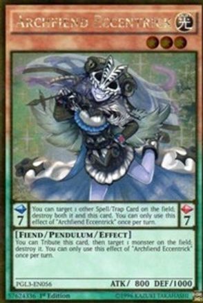 Archfiend Eccentrick (PGL3-EN056) - Premium Gold: Infinite Gold 1st Edition