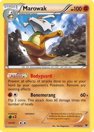 Marowak 37/124 - XY Fates Collide Reverse Holofoil