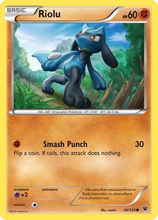Riolu (46) 46/124 - XY Fates Collide Reverse Holofoil