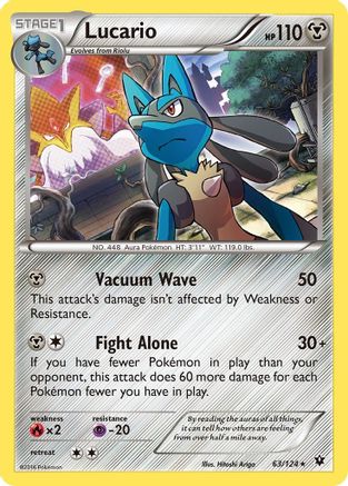 Lucario (63) 63/124 - XY Fates Collide Holofoil