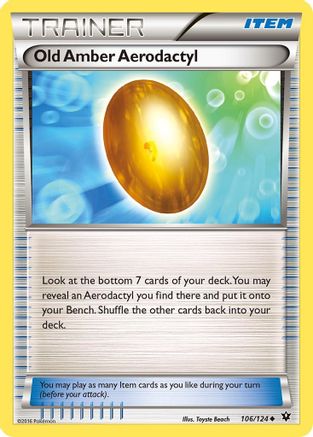 Old Amber Aerodactyl/124 - XY Fates Collide