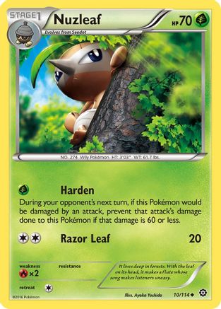 Nuzleaf 10/114 - XY Steam Siege Reverse Holofoil