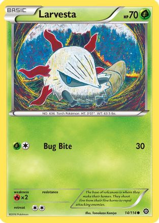 Larvesta 14/114 - XY Steam Siege