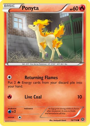 Ponyta 16/114 - XY Steam Siege Reverse Holofoil