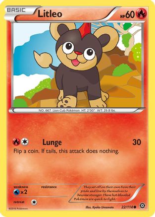 Litleo 22/114 - XY Steam Siege Reverse Holofoil