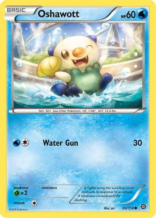 Oshawott 30/114 - XY Steam Siege Reverse Holofoil