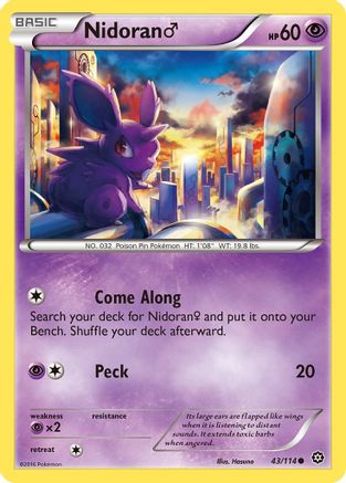 Nidoran M 43/114 - XY Steam Siege