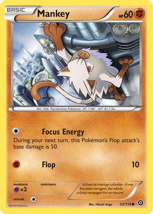 Mankey 52/114 - XY Steam Siege