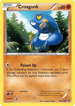 Croagunk 58/114 - XY Steam Siege Reverse Holofoil