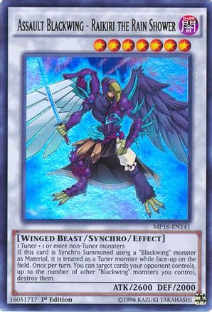 Assault Blackwing - Raikiri the Rain Shower (MP16-EN141) - 2016 Mega-Tins Mega Pack 1st Edition