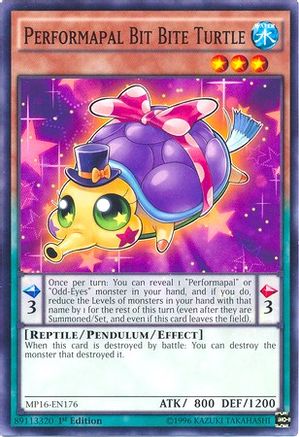 Performapal Bit Bite Turtle (MP16-EN176) - 2016 Mega-Tins Mega Pack Unlimited