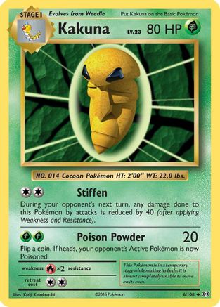 Kakuna 6/108 - XY Evolutions Reverse Holofoil