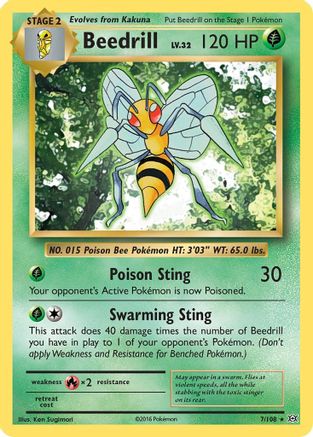 Beedrill 7/108 - XY Evolutions Reverse Holofoil