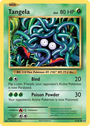 Tangela 8/108 - XY Evolutions Reverse Holofoil