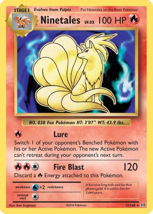 Ninetales 15/108 - XY Evolutions Reverse Holofoil