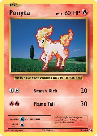 Ponyta 19/108 - XY Evolutions Reverse Holofoil