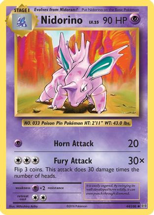 Nidorino 44/108 - XY Evolutions