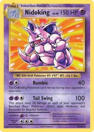 Nidoking 45/108 - XY Evolutions Reverse Holofoil