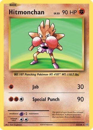 Hitmonchan 62/108 - XY Evolutions Reverse Holofoil