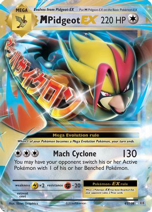 M Pidgeot EX 65/108 - XY Evolutions Holofoil