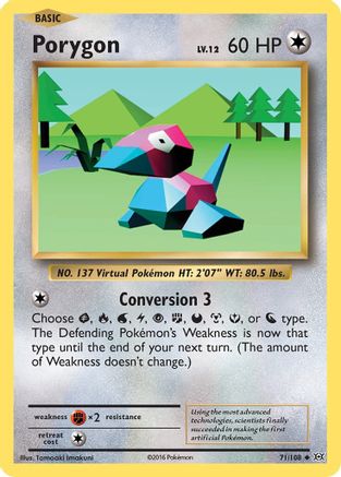 Porygon 71/108 - XY Evolutions Reverse Holofoil