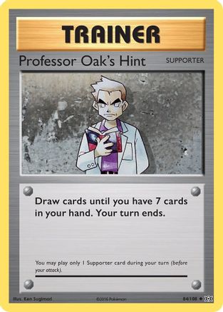 Professor Oak's Hint 84/108 - XY Evolutions