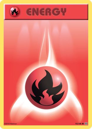 Fire Energy 92/108 - XY Evolutions Reverse Holofoil