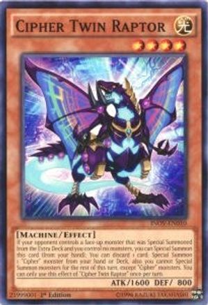 Cipher Twin Raptor (INOV-EN010) - Invasion: Vengeance 1st Edition