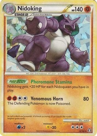 Nidoking - 6/102 (Cracked Ice Holo) - Deck Exclusives Holofoil
