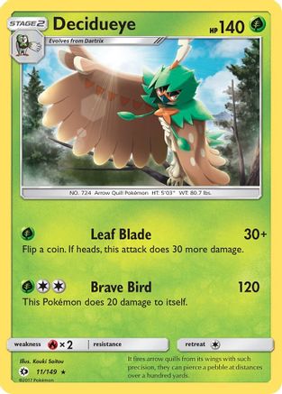 Decidueye 11/149 - SM Base Set Reverse Holofoil