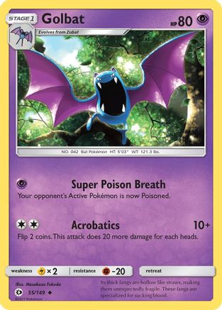 Golbat 55/149 - SM Base Set Reverse Holofoil