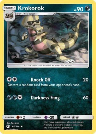 Krokorok 84/149 - SM Base Set Reverse Holofoil