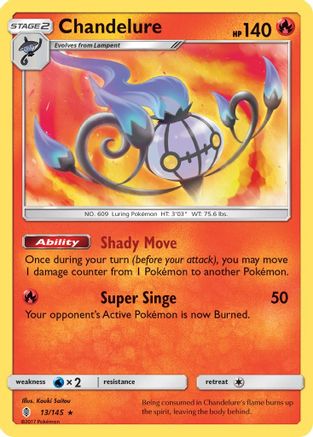 Chandelure 13/145 - SM Guardians Rising Reverse Holofoil