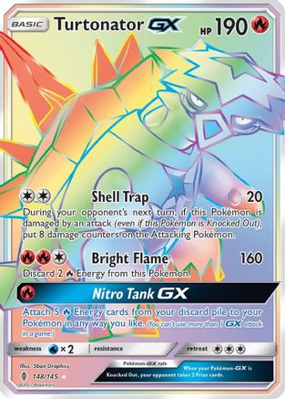 Turtonator GX (Secret)/145 - SM Guardians Rising Holofoil