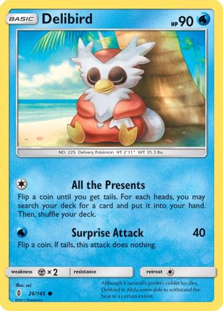 Delibird 26/145 - SM Guardians Rising