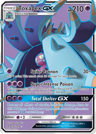Toxapex GX (Full Art)/145 - SM Guardians Rising Holofoil