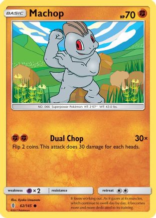 Machop (62) 62/145 - SM Guardians Rising Reverse Holofoil