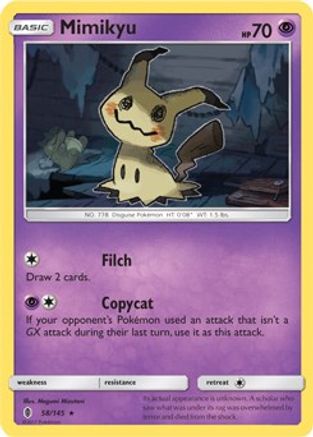 Mimikyu - 58/145 (SM Guardians Rising) - Deck Exclusives