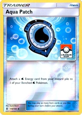 Aqua Patch - 119/145 (League Cup) - League & Championship Cards Reverse Holofoil